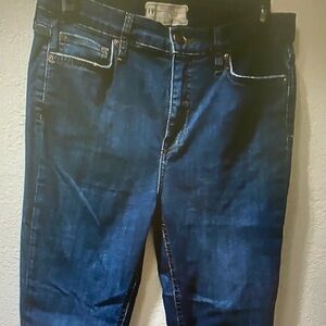 Free People Skinny Jeans in Dark Blue Wash